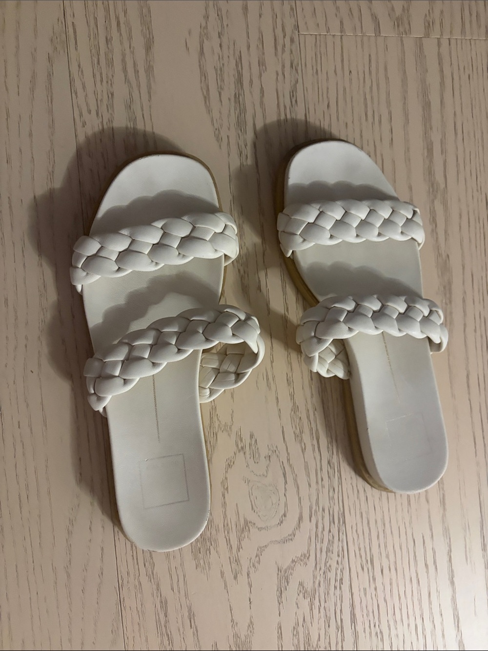 Women's Dolce Vita White Braided Slide Sandals